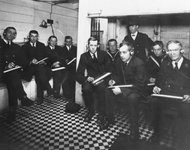Hydrophone training class under instruction Hydrophone training class under instruction